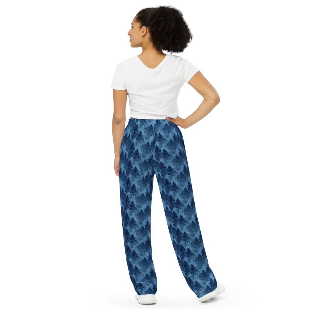 Midnight Pine on Wide-Leg Pants — Back