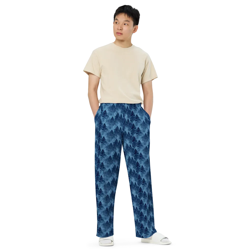 Midnight Pine on Wide-Leg Pants — Front