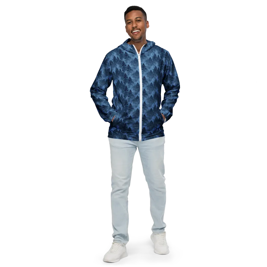 Midnight Pine on Men's Windbreaker — Front