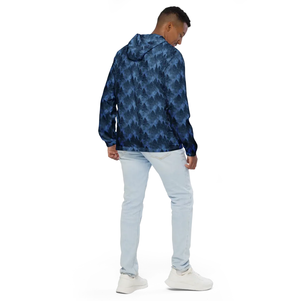 Midnight Pine on Men's Windbreaker — Back