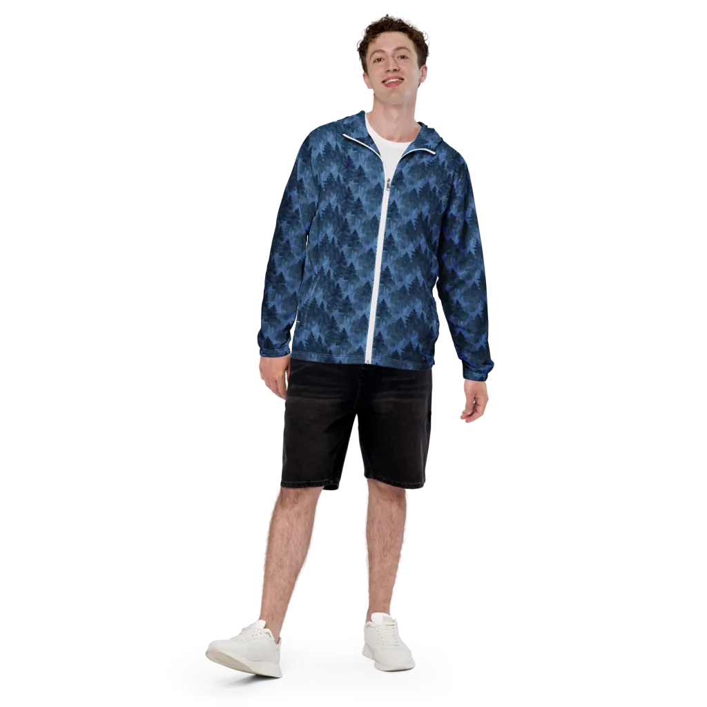 Midnight Pine on Men's Windbreaker — Front