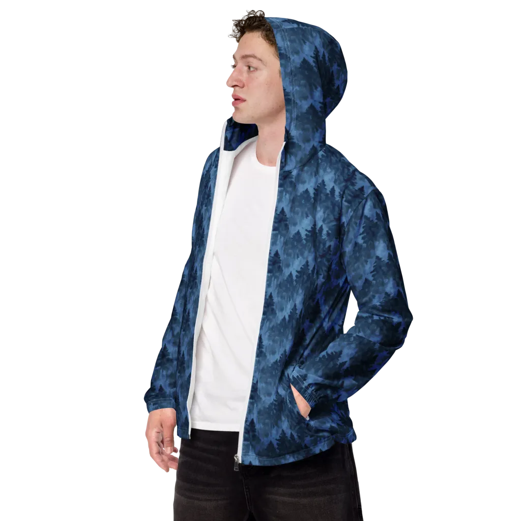 Midnight Pine on Men's Windbreaker — Left Front