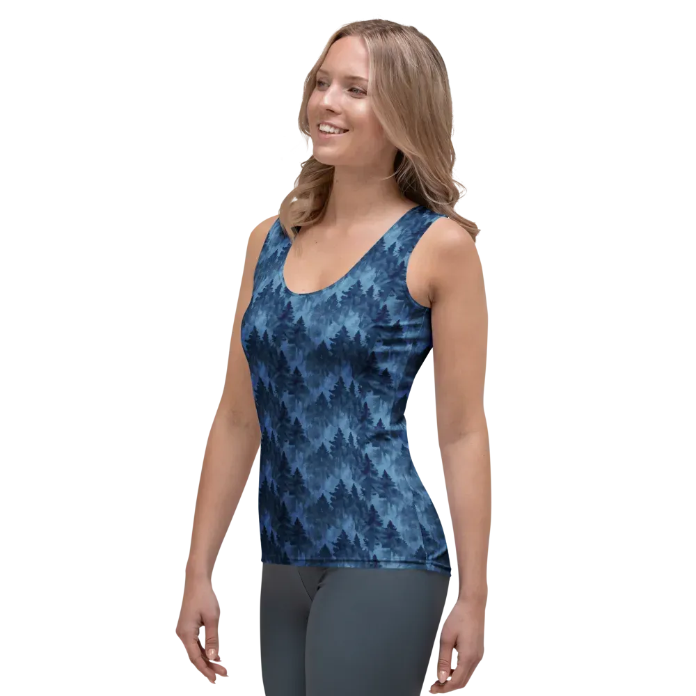 Midnight Pine on Women's Tank Top — Left Front