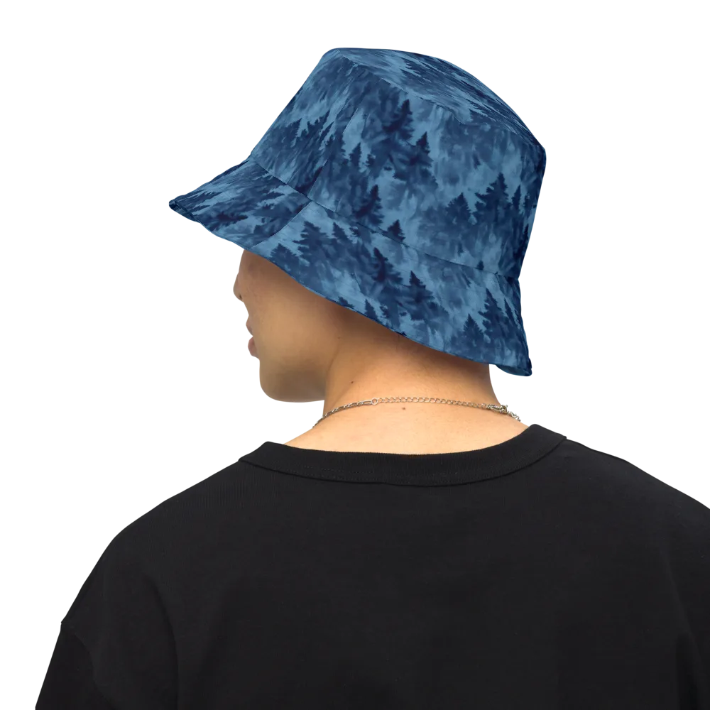 Midnight Pine on Reversible Bucket Hat — Back Inside