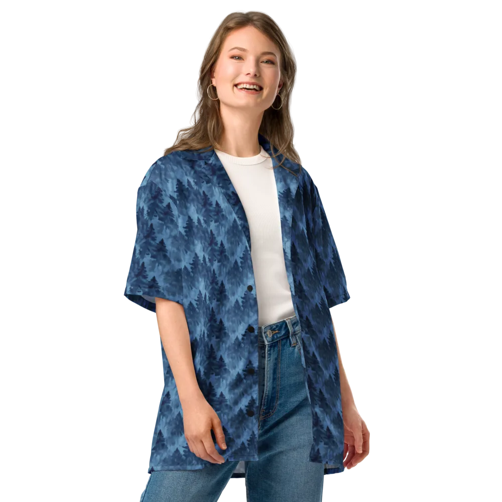 Midnight Pine on Button Shirt — Front