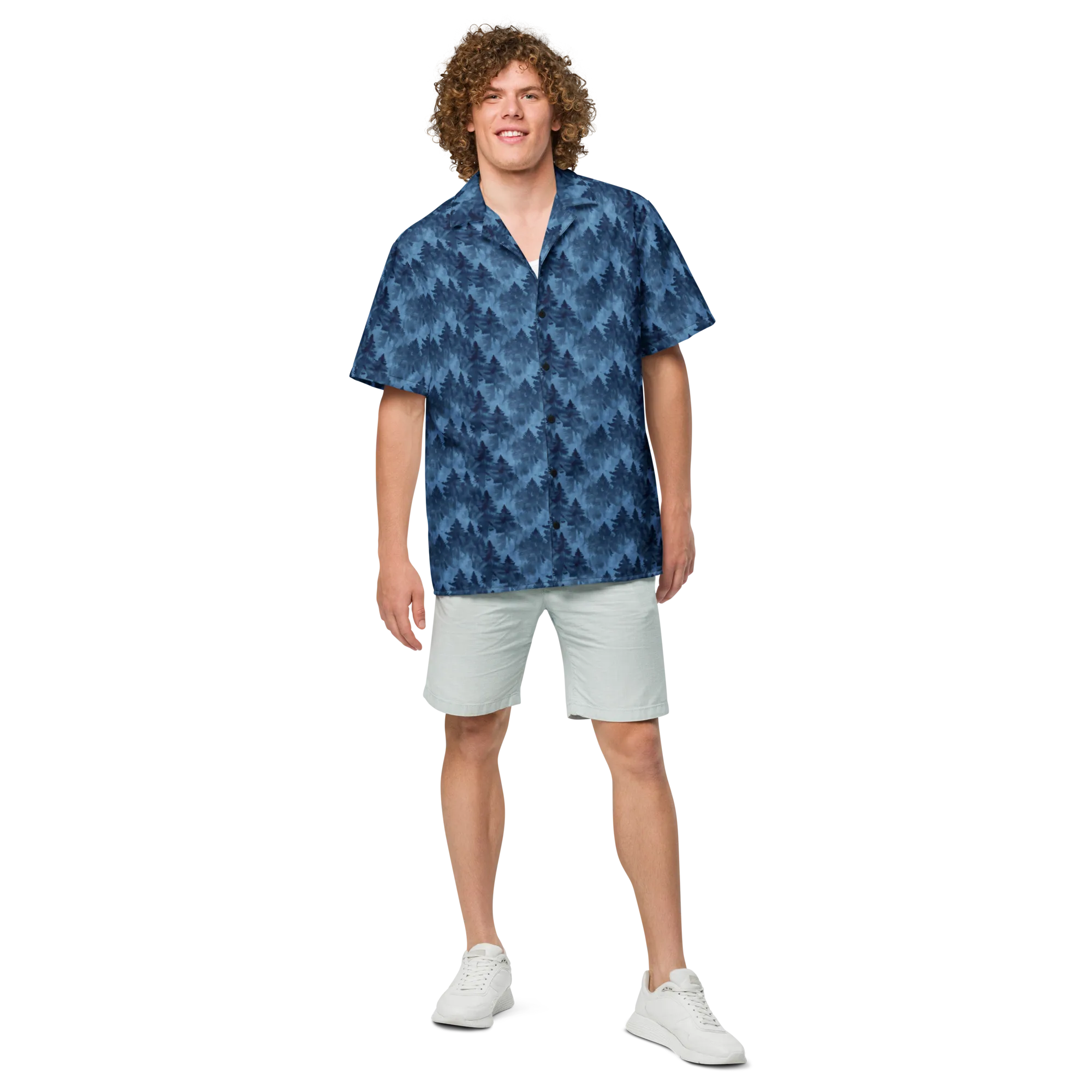 Midnight Pine on Button Shirt — Front