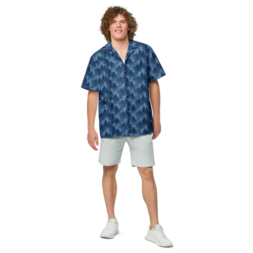 Midnight Pine on a Button Shirt