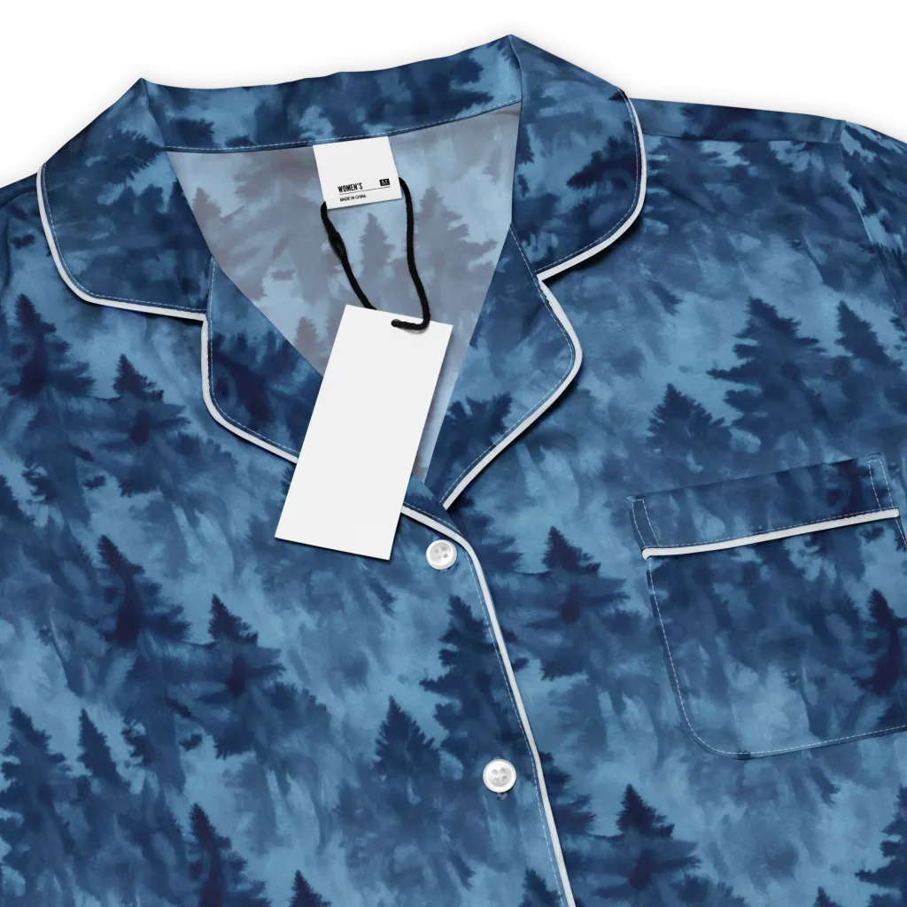 Midnight Pine on Women's Short Sleeve Pajama Top — Product details