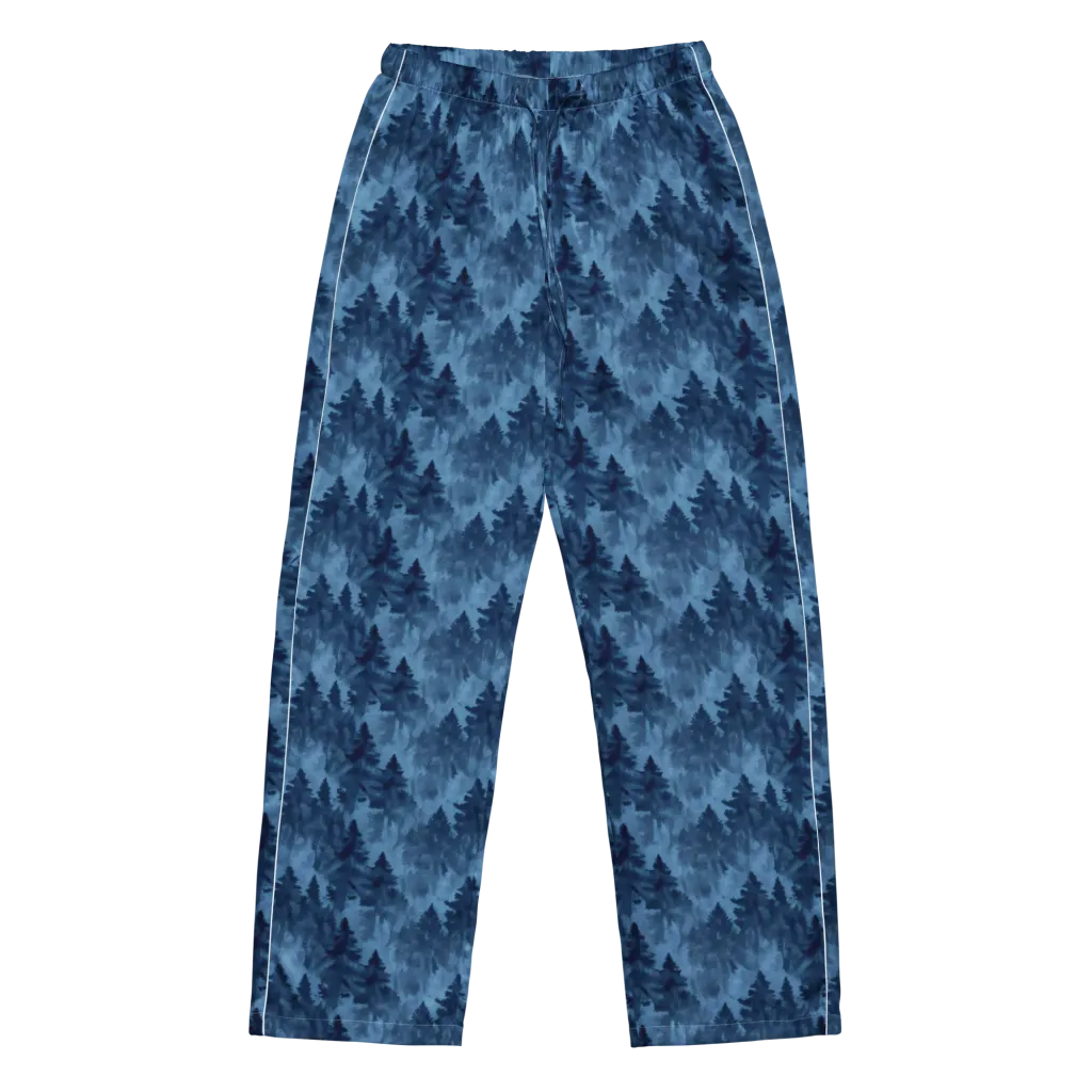 Midnight Pine on Women's Pajama Pants — Front
