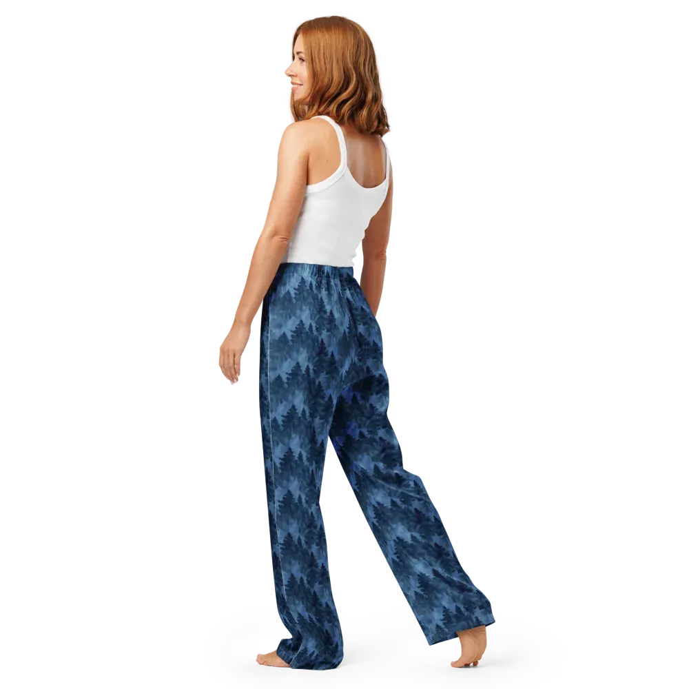Midnight Pine on Women's Pajama Pants — Back