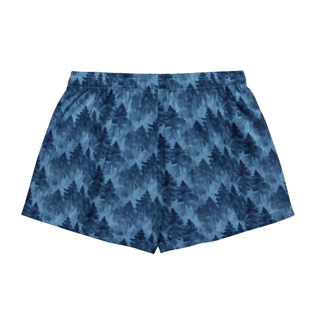Midnight Pine on Women's Pajama Shorts — Back
