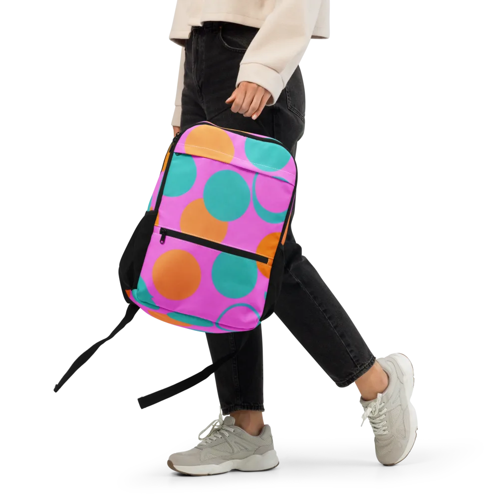 Hot Pink Halo on Utility Backpack — Front