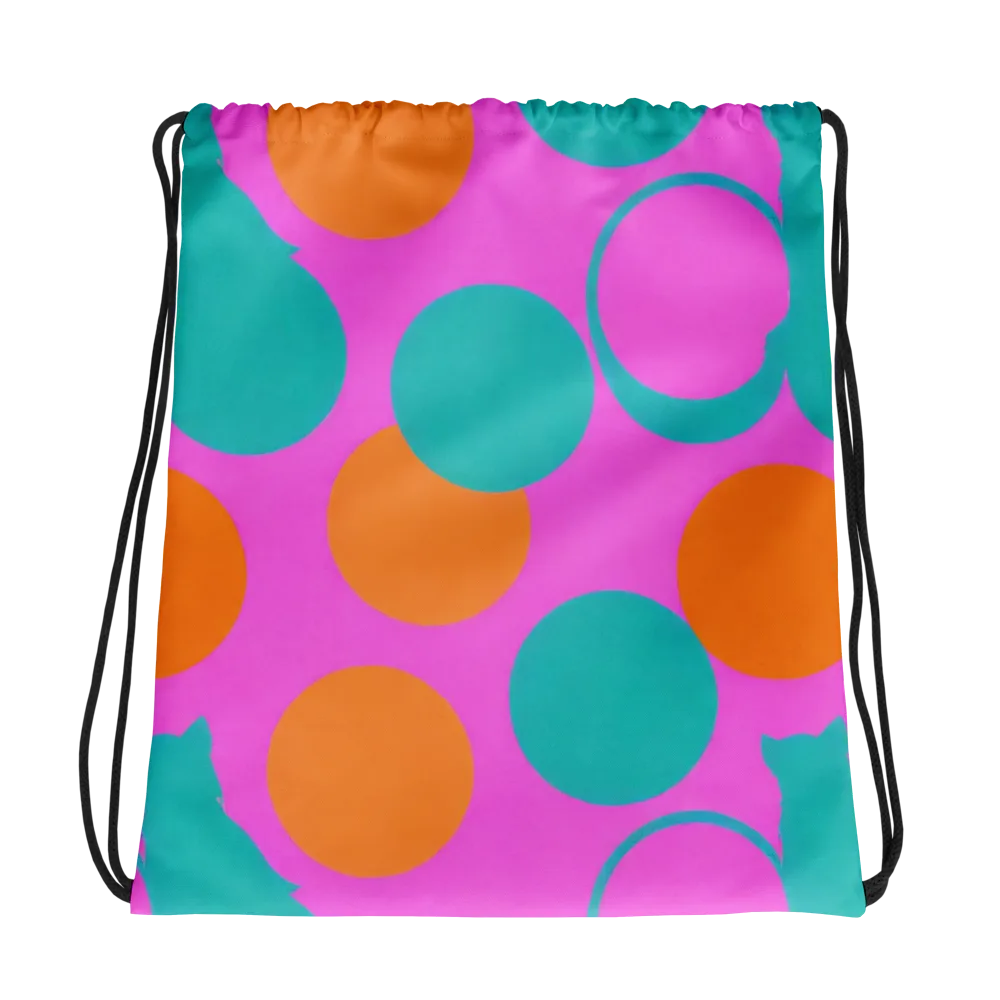 Hot Pink Halo on Drawstring Bag — Photo