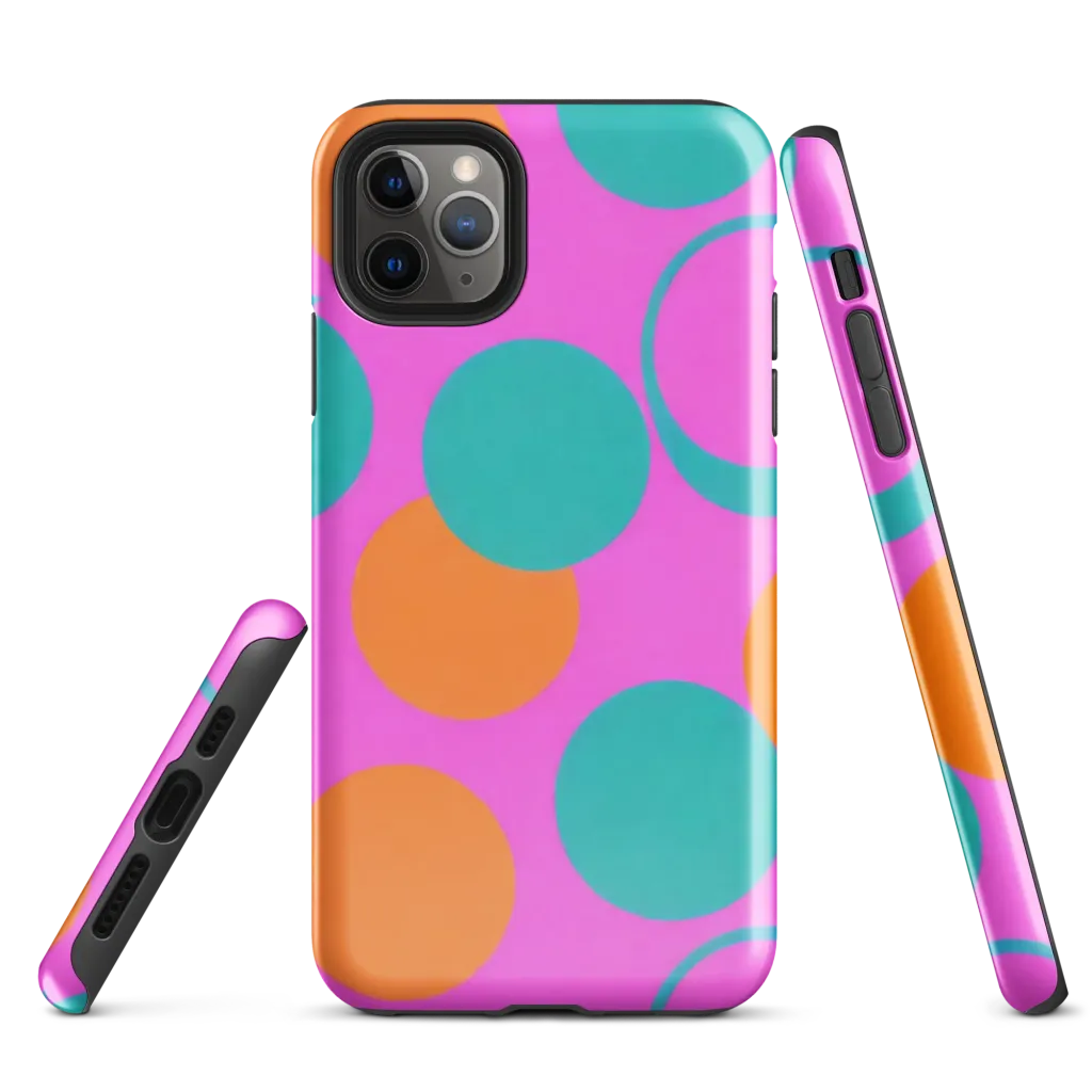 Hot Pink Halo on Tough Case for iPhone® — Front