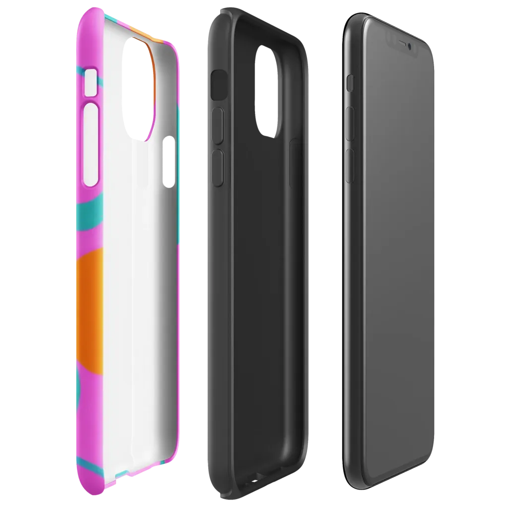 Hot Pink Halo on Tough Case for iPhone® — Right
