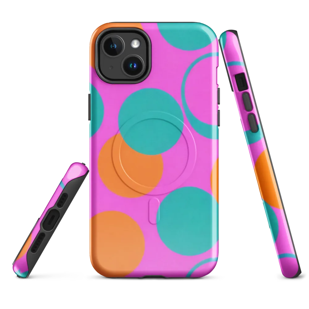 Hot Pink Halo on MagSafe Tough Case for iPhone® — Front