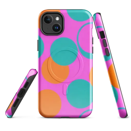 Hot Pink Halo on a MagSafe Tough Case for iPhone®