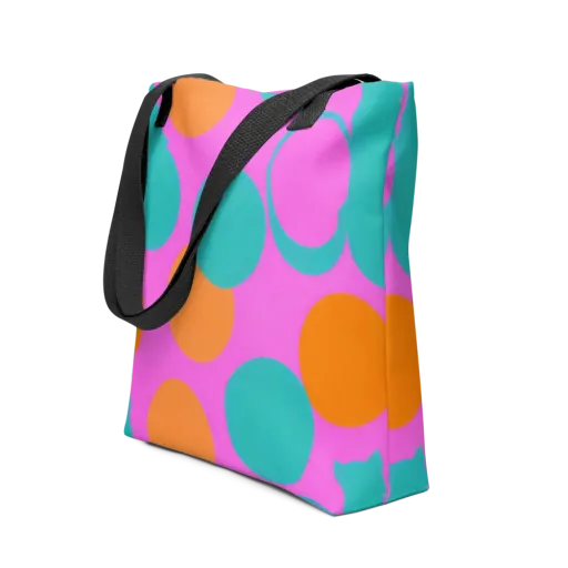 Hot Pink Halo on a Tote Bag