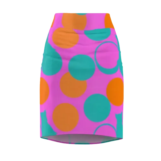 Hot Pink Halo on a Pencil Skirt