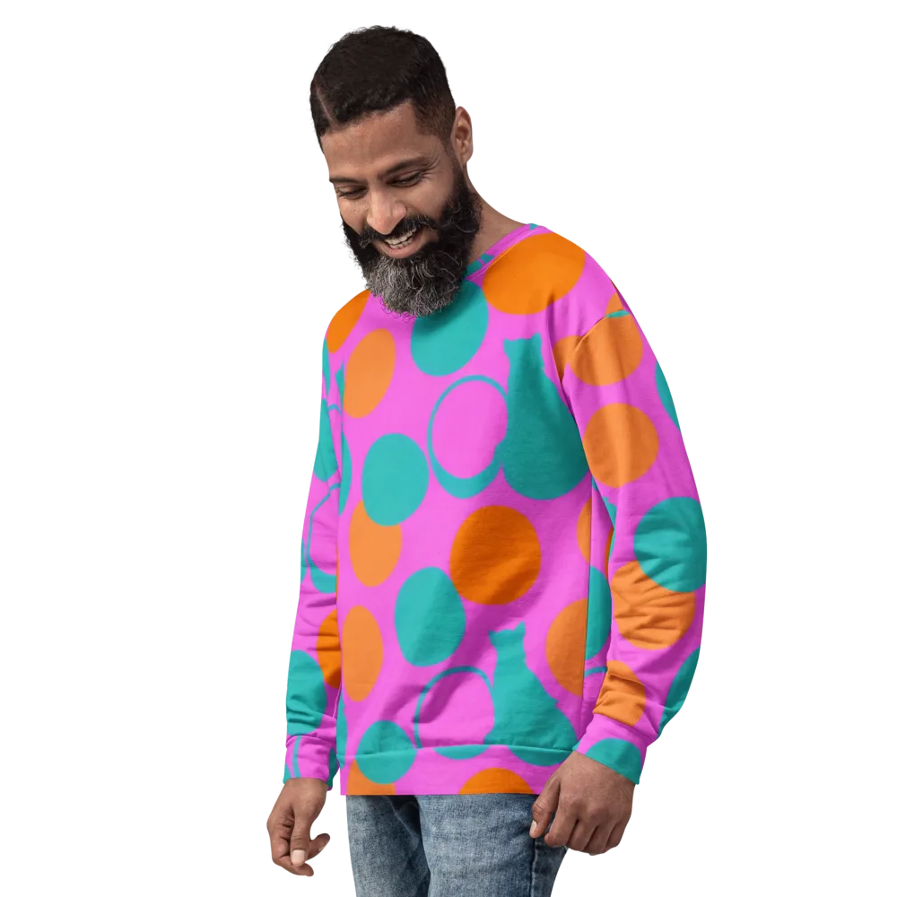 Hot Pink Halo on Sweatshirt — Left Front