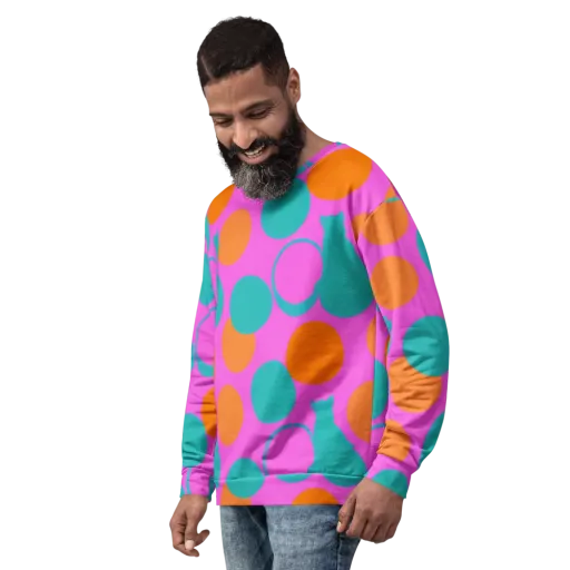 Hot Pink Halo on a Sweatshirt