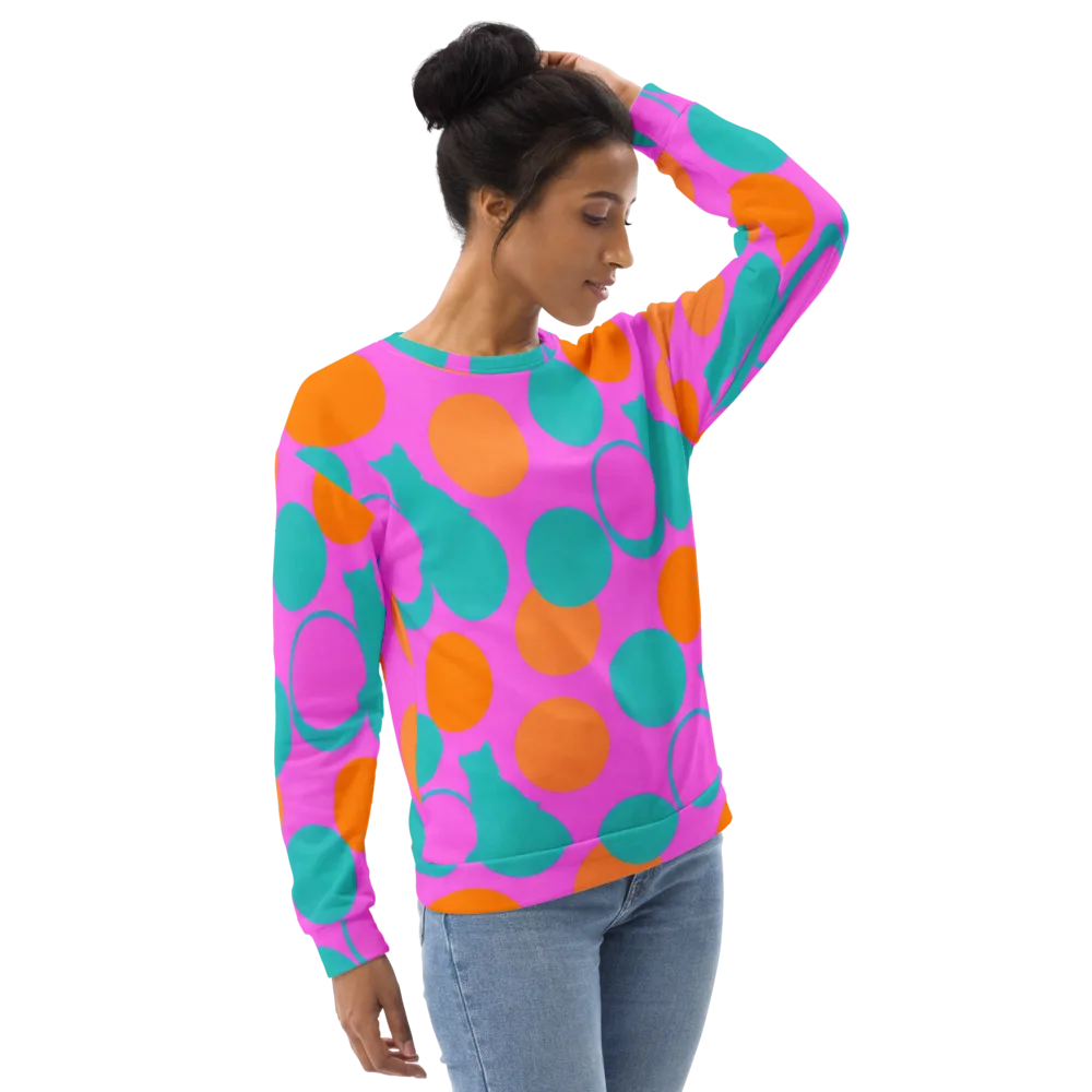 Hot Pink Halo on Sweatshirt — Right Front
