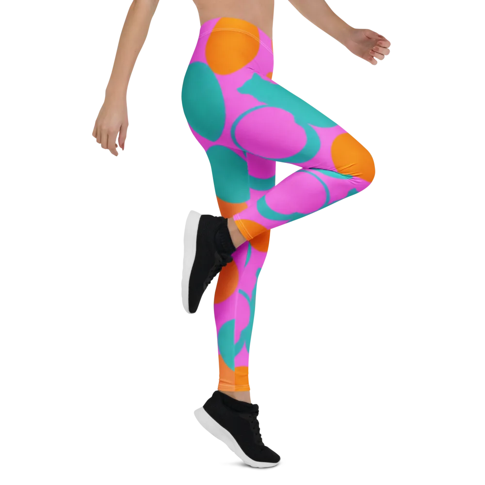 Hot Pink Halo on Leggings — Right