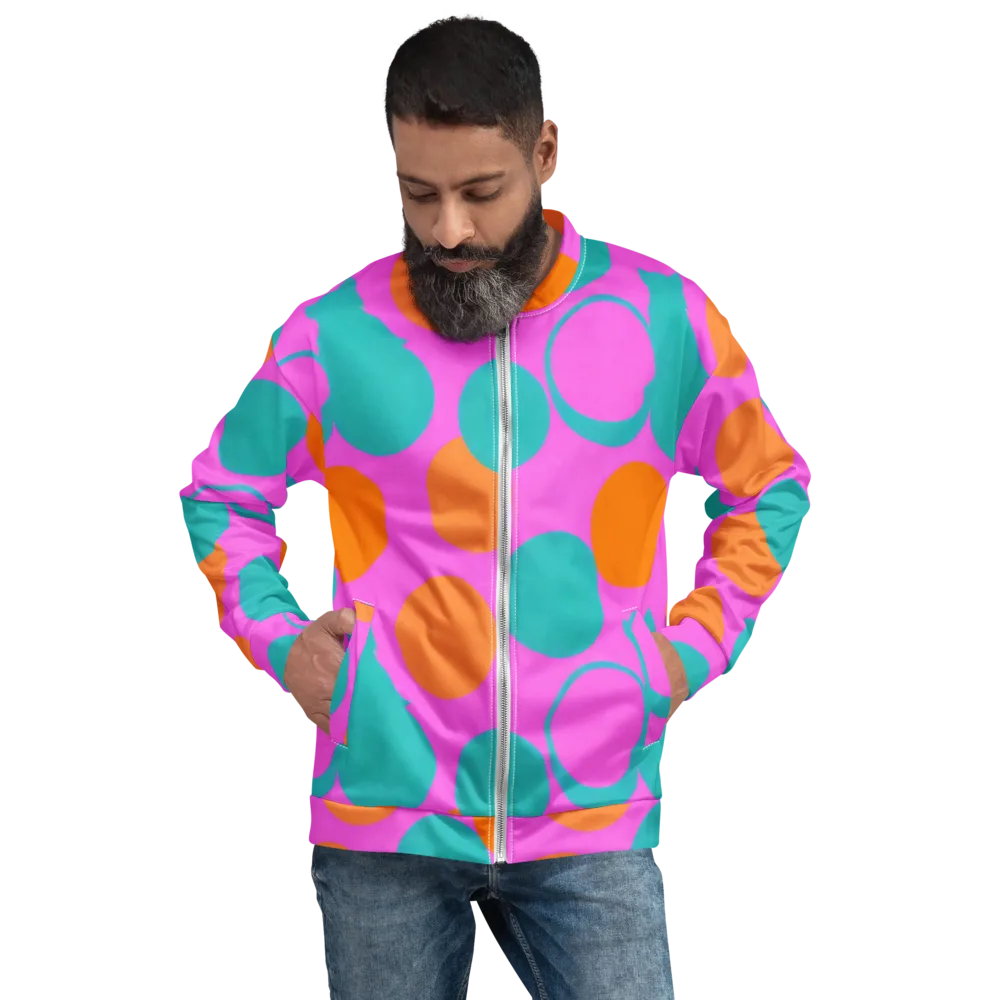 Hot Pink Halo on Bomber Jacket — Front