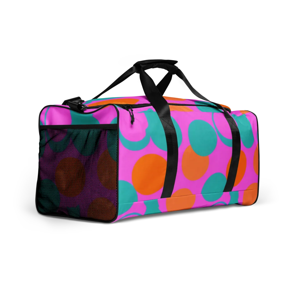 Hot Pink Halo on Duffle Bag — Right Front