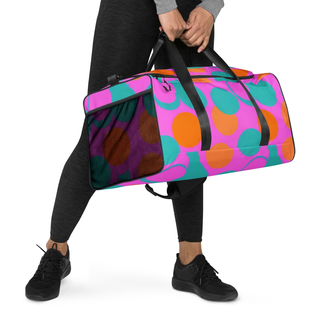 Hot Pink Halo on Duffle Bag — Right Front