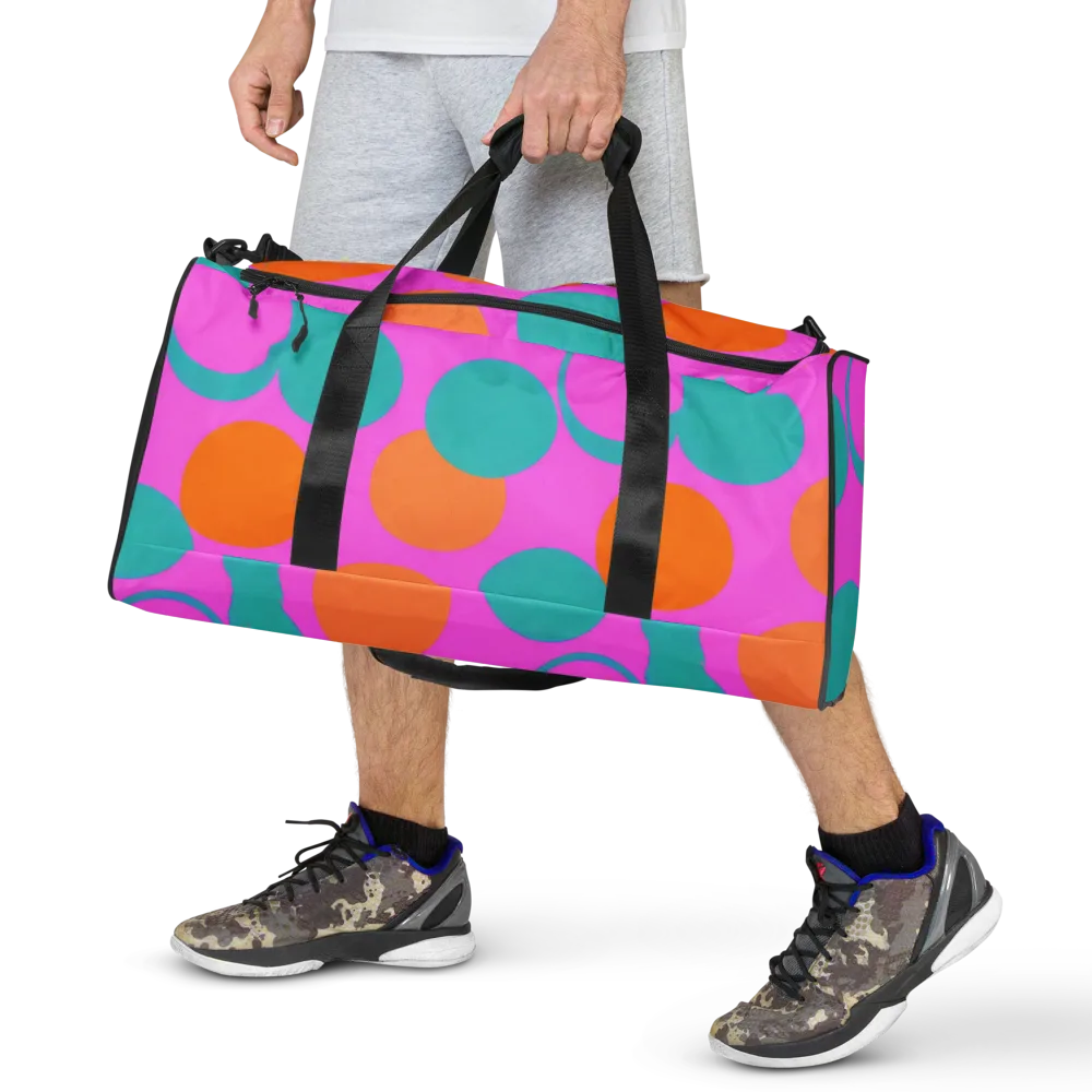 Hot Pink Halo on Duffle Bag — Front