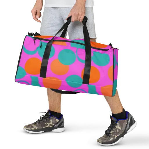 Hot Pink Halo on a Duffle Bag