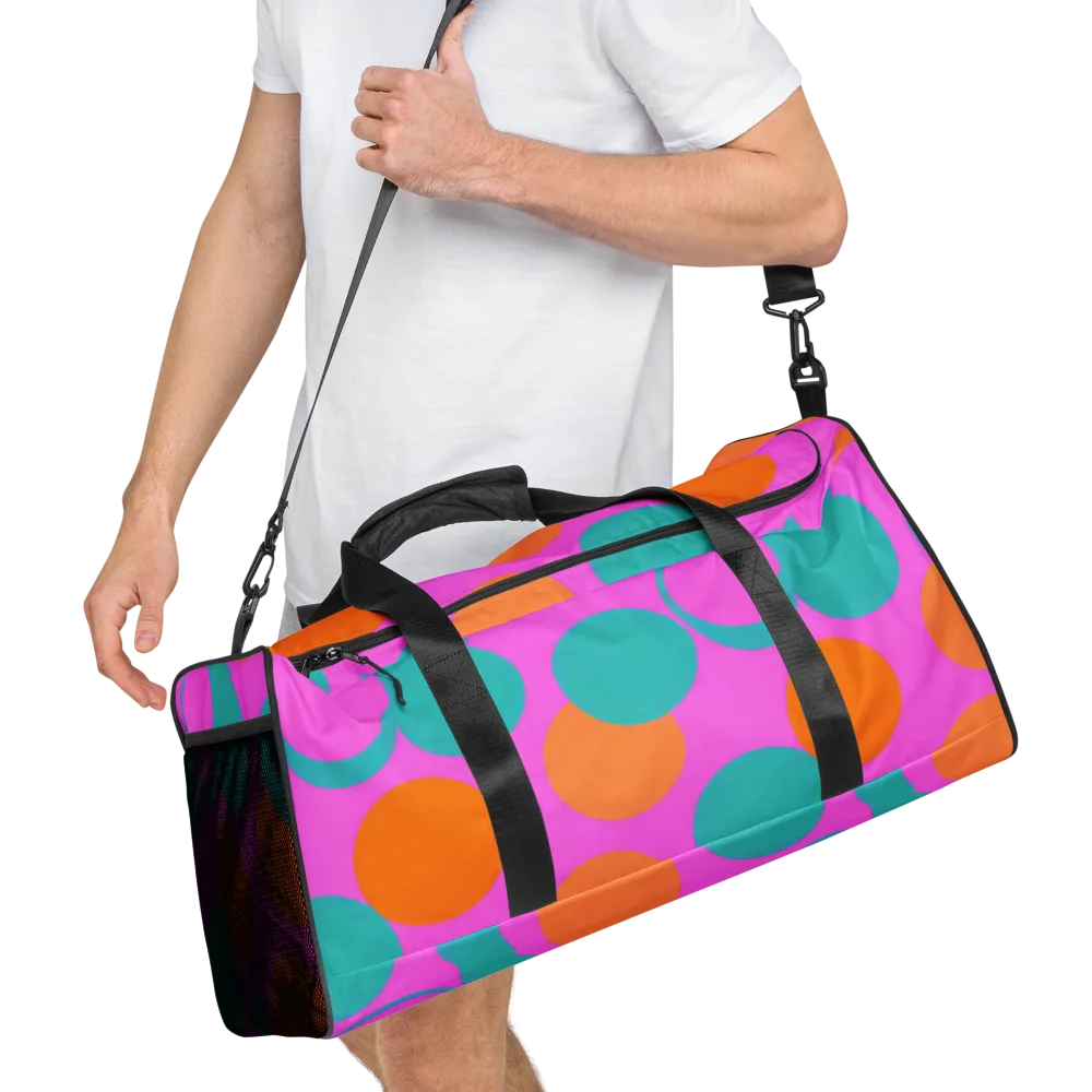 Hot Pink Halo on Duffle Bag — Right Front