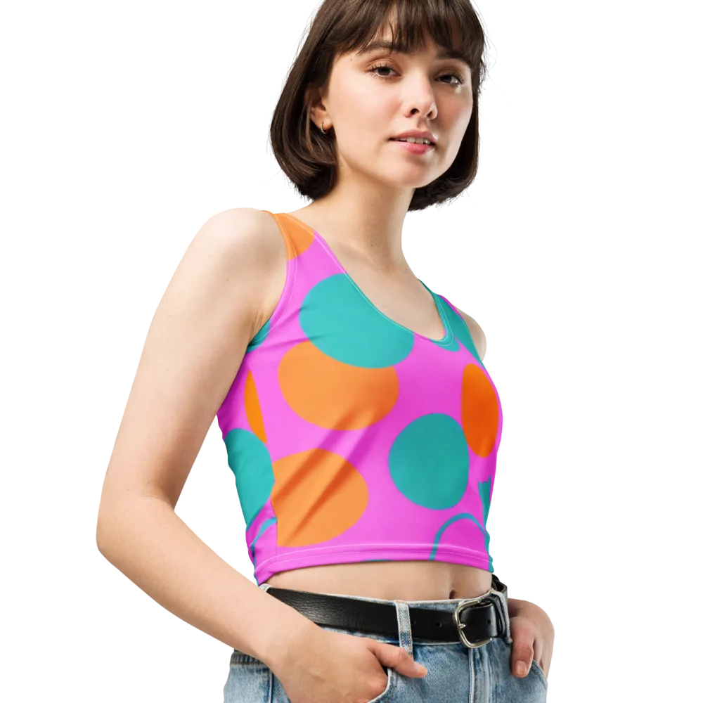 Hot Pink Halo on Crop Top — Right Front