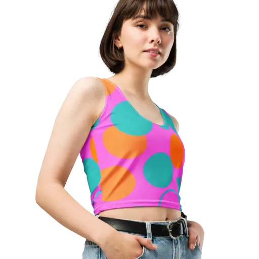 Hot Pink Halo on a Crop Top