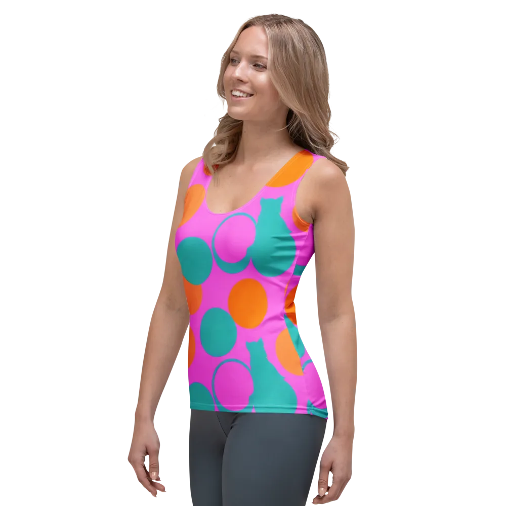 Hot Pink Halo on Women's Tank Top — Left Front