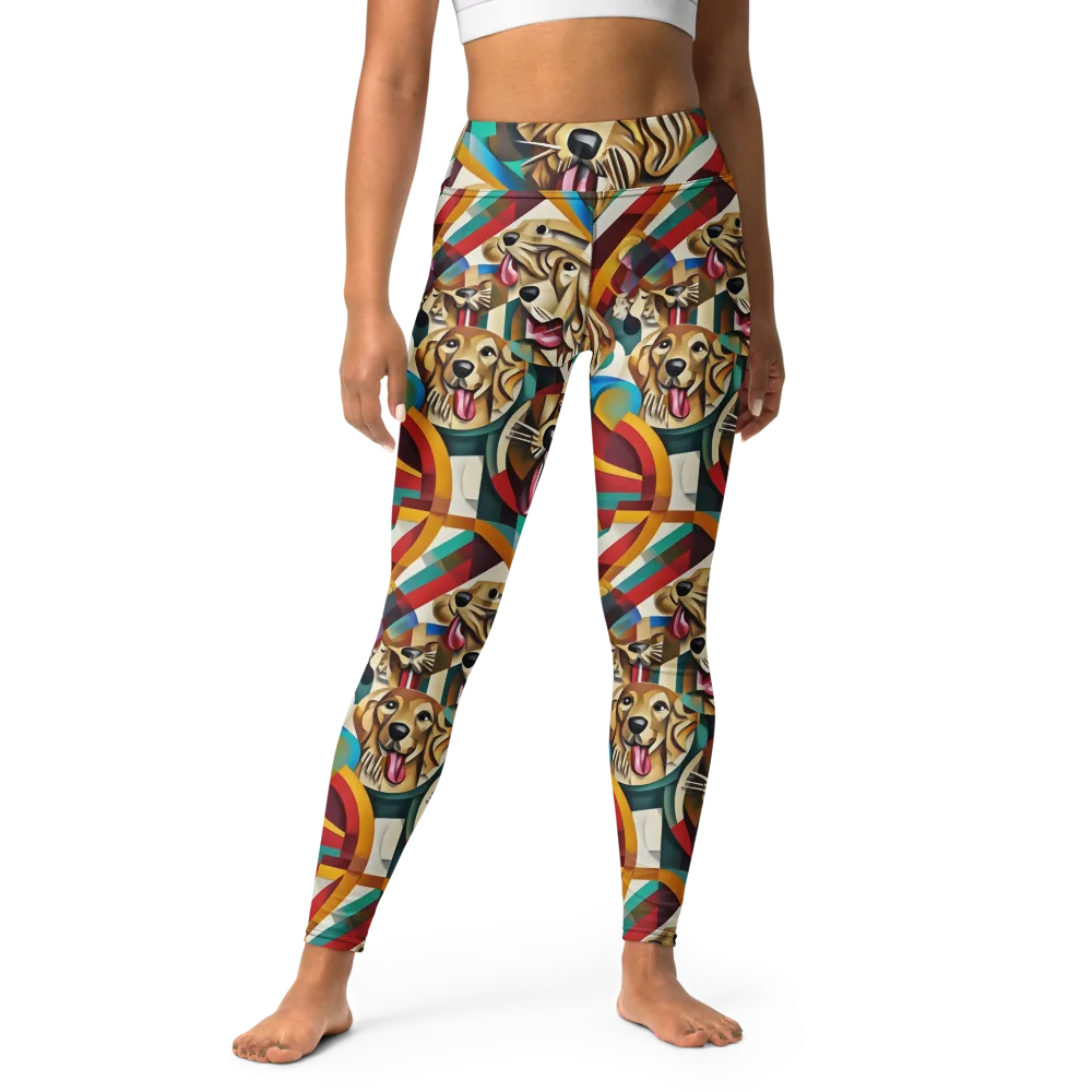 Golden Tongue on Yoga Leggings — Front