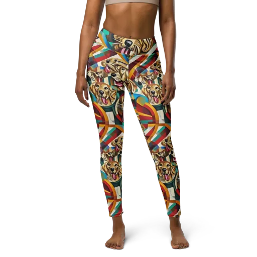 Golden Tongue on a Yoga Leggings