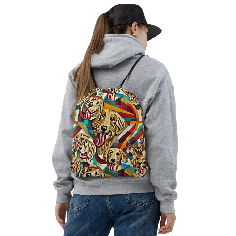 Golden Tongue on Drawstring Bag — Front