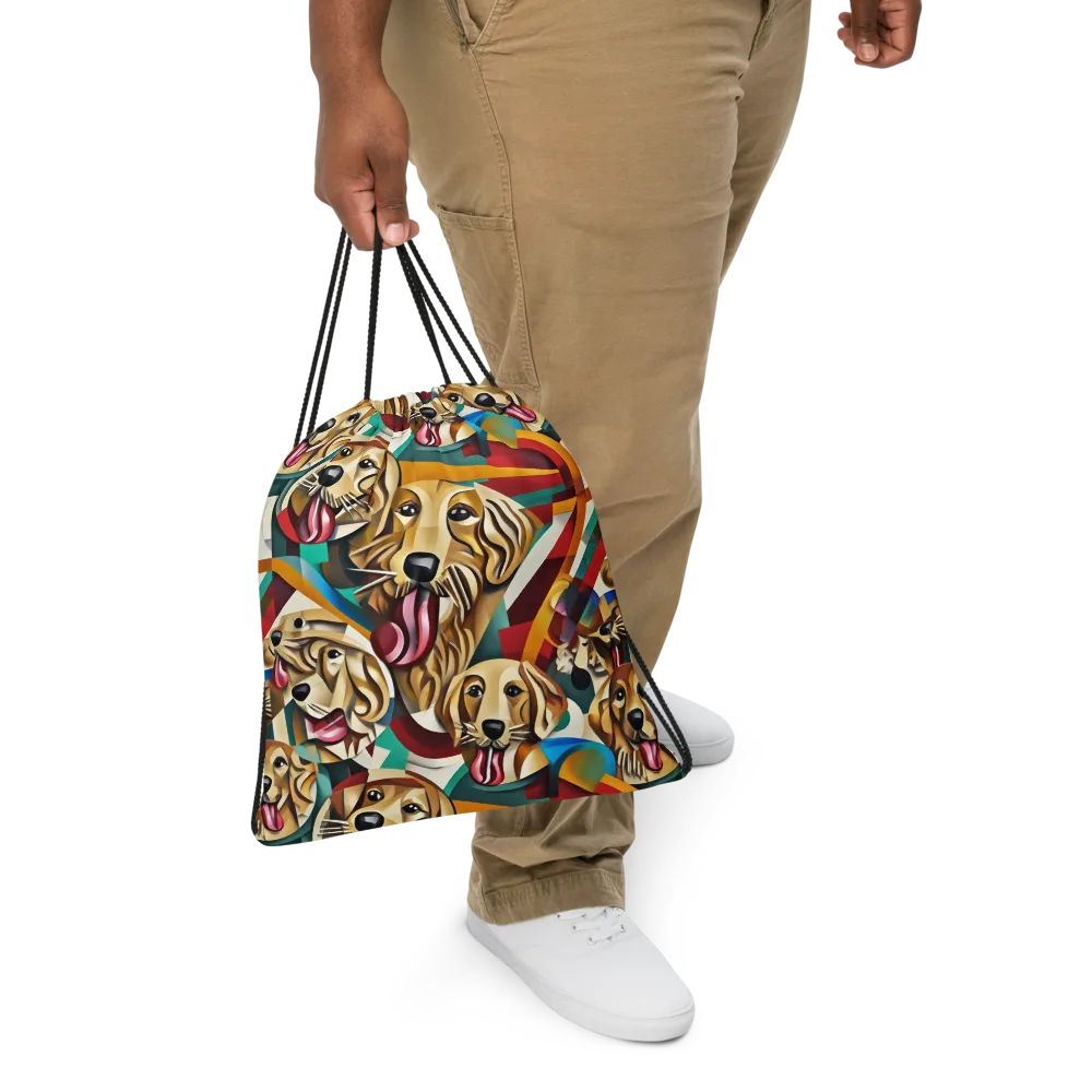 Golden Tongue on Drawstring Bag — Front
