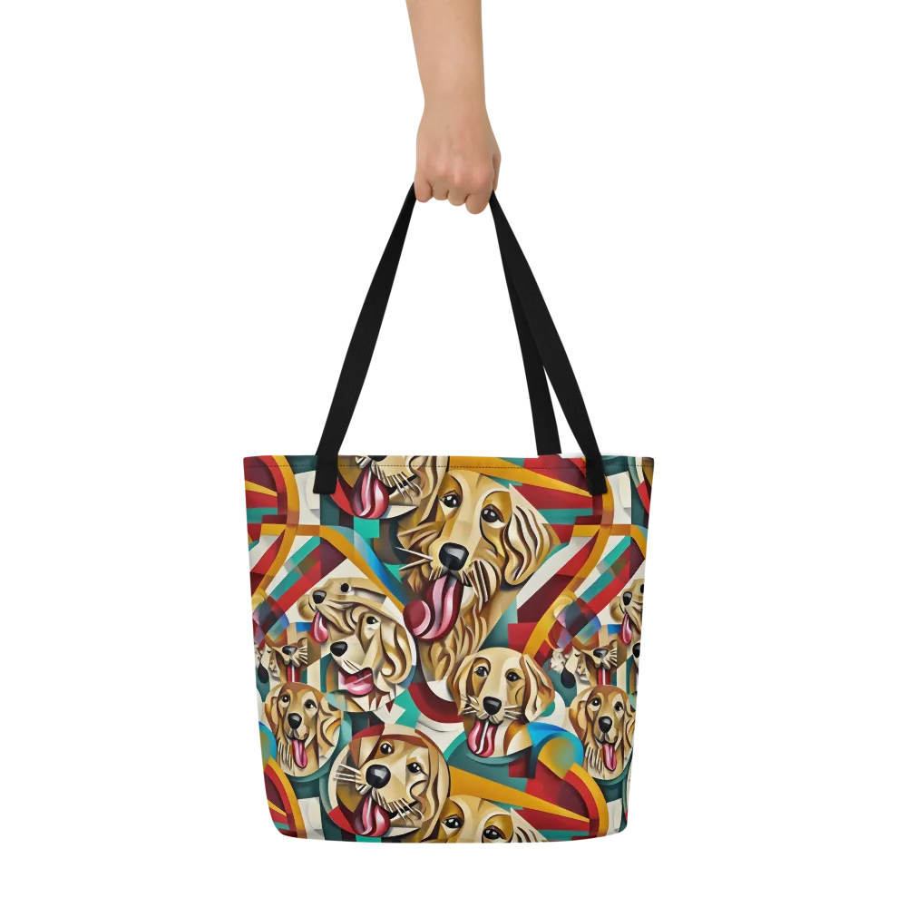 Golden Tongue on Large Tote Bag W/ Pocket — Front