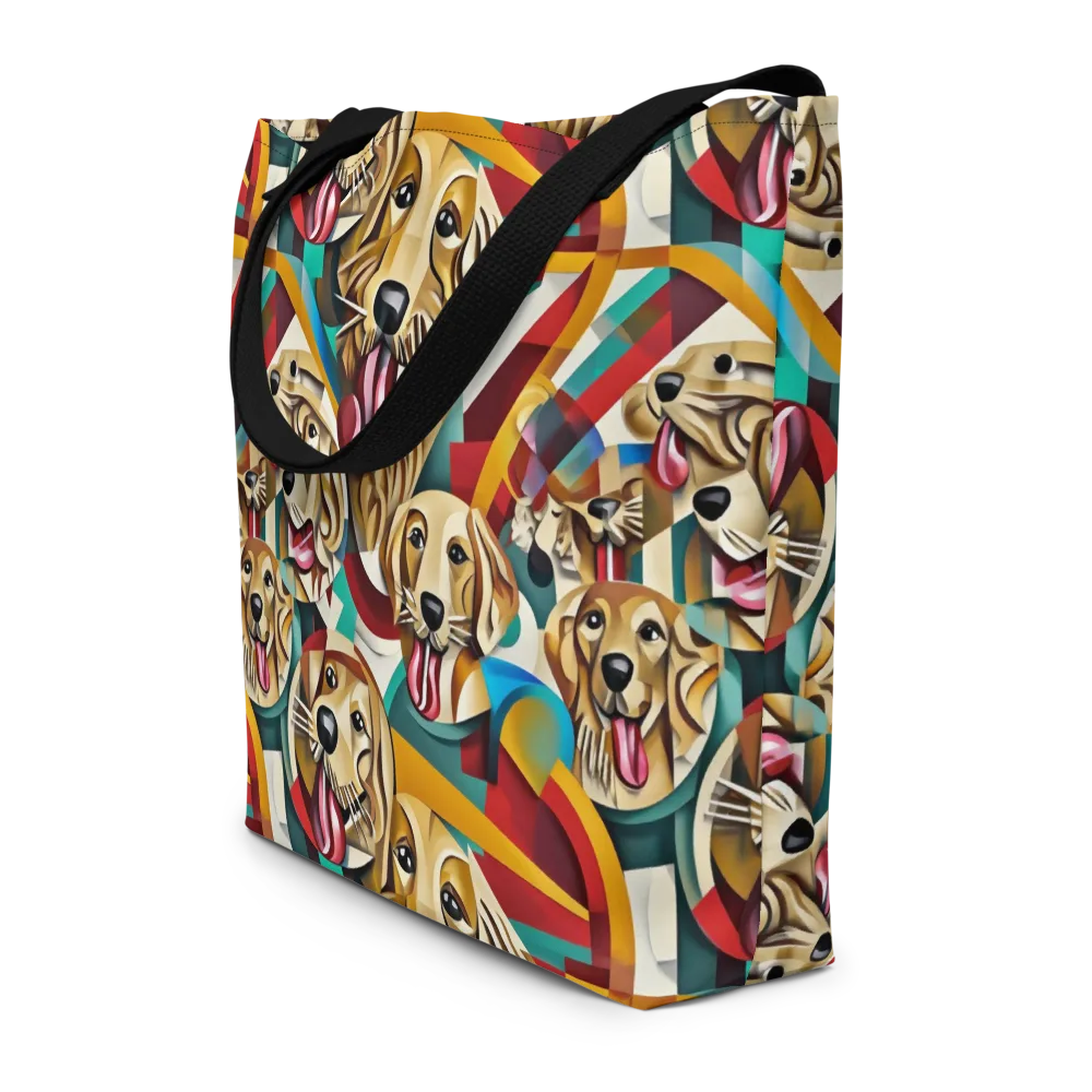 Golden Tongue on Large Tote Bag W/ Pocket — Front
