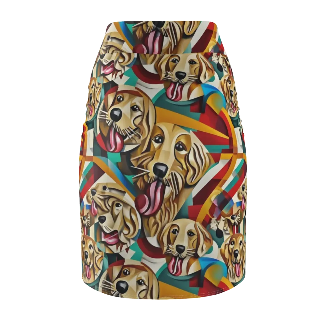 Golden Tongue on Pencil Skirt — Back