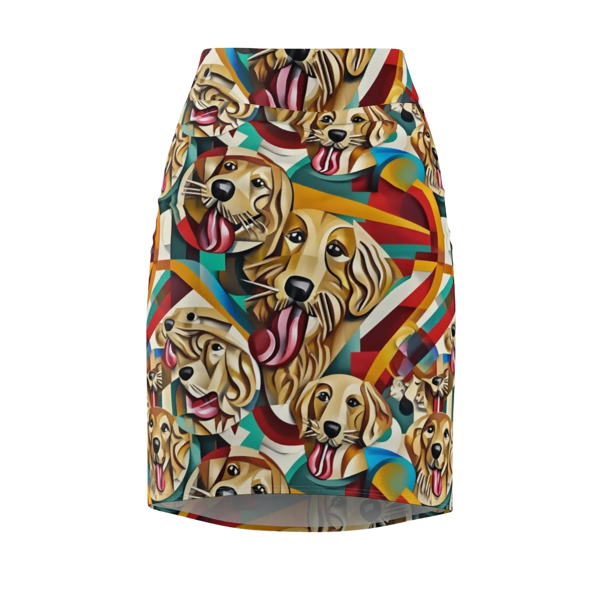 Golden Tongue on Pencil Skirt — Front
