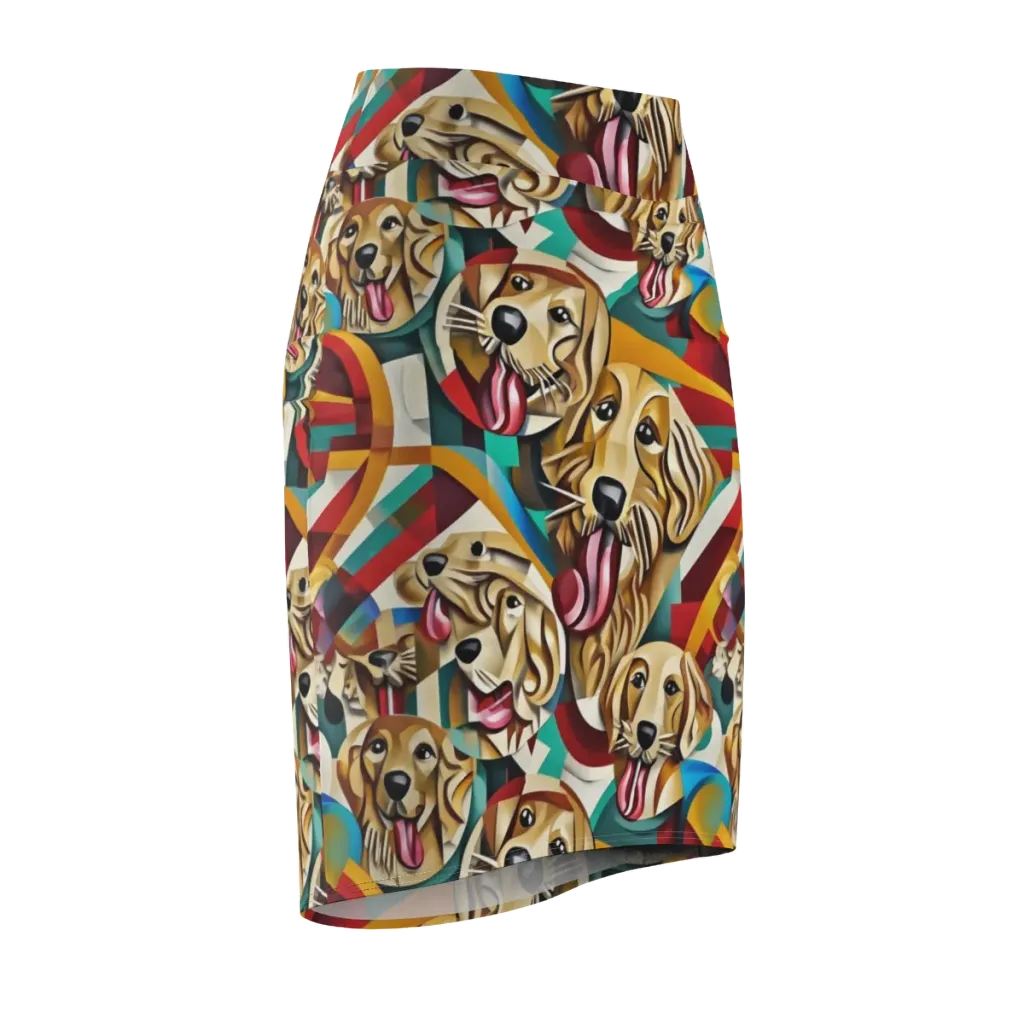 Golden Tongue on Pencil Skirt — Front Side