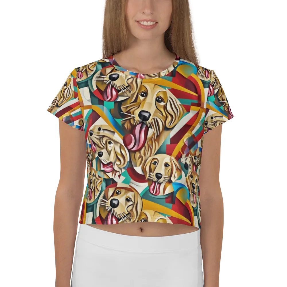 Golden Tongue on Crop Tee — Front