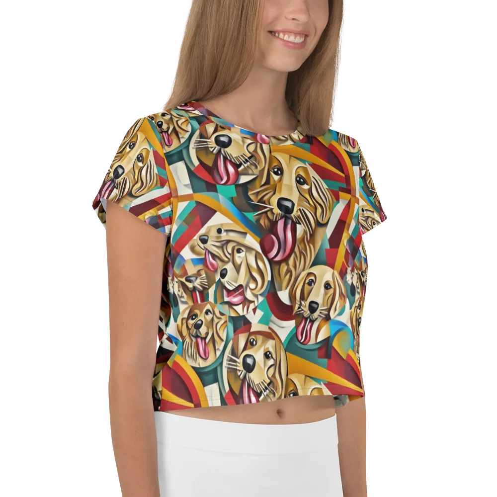 Golden Tongue on Crop Tee — Right