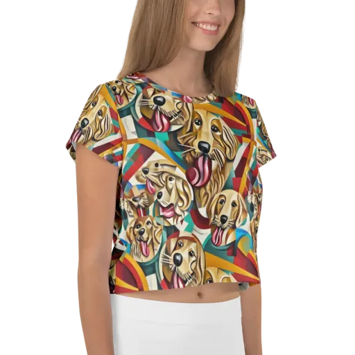 Golden Tongue on a Crop Tee