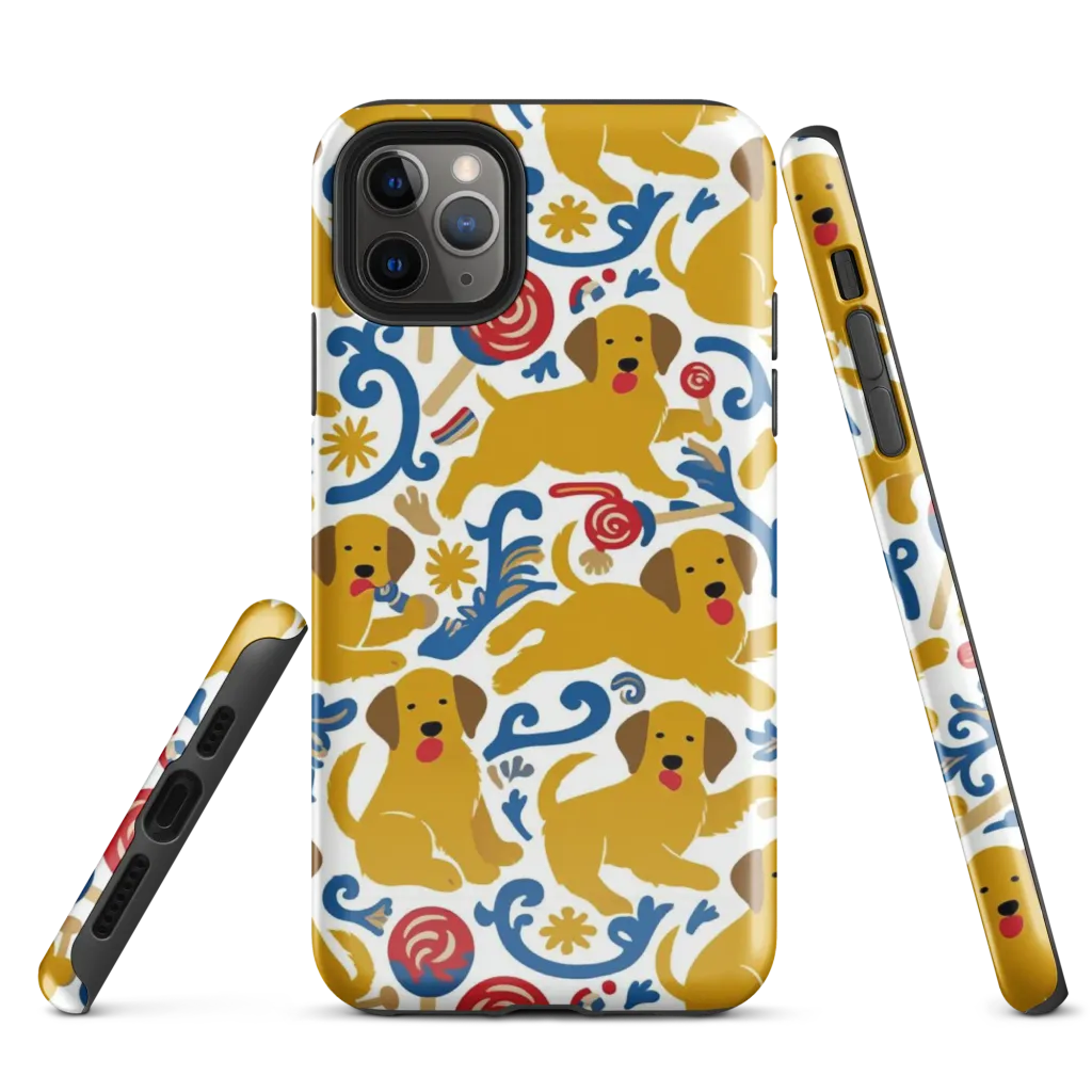 Lollipop Labradors on Tough Case for iPhone® — Front
