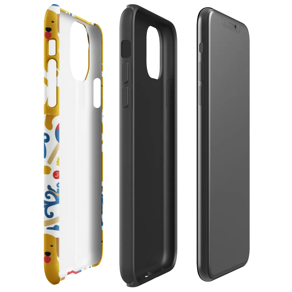Lollipop Labradors on Tough Case for iPhone® — Right